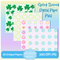 Spring Themed Digital Paper Pack