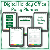 Hyperlinked Digital Holiday Office Party Planner Template