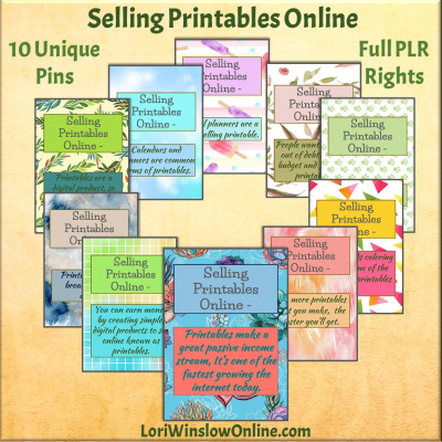 Selling Printables Online Pinterest Pins