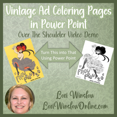 Vintage Ad Coloring Pages in Power Point