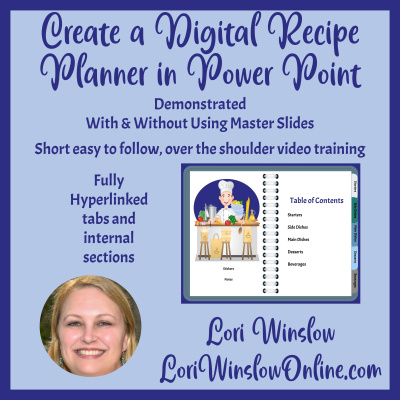 Create a Digital Recipe Planner in Power Point