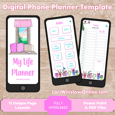 My Pretty Life Digital Phone Planner Template